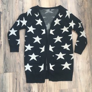Star Pattern Cardigan Sweater